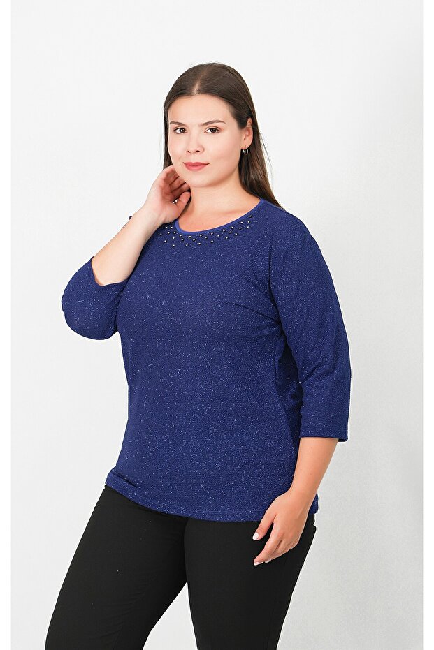 Evening Dress Glitter Fukuro Turvakar Sleeve Blouse