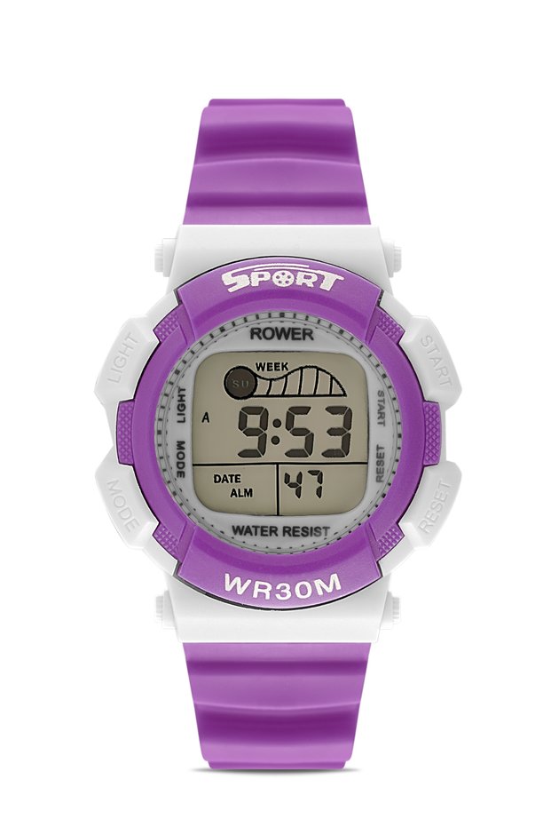 Rwr Collection Children &Apos; S Digital Purple Silicone Wrist Watch Tctsr005105S0313