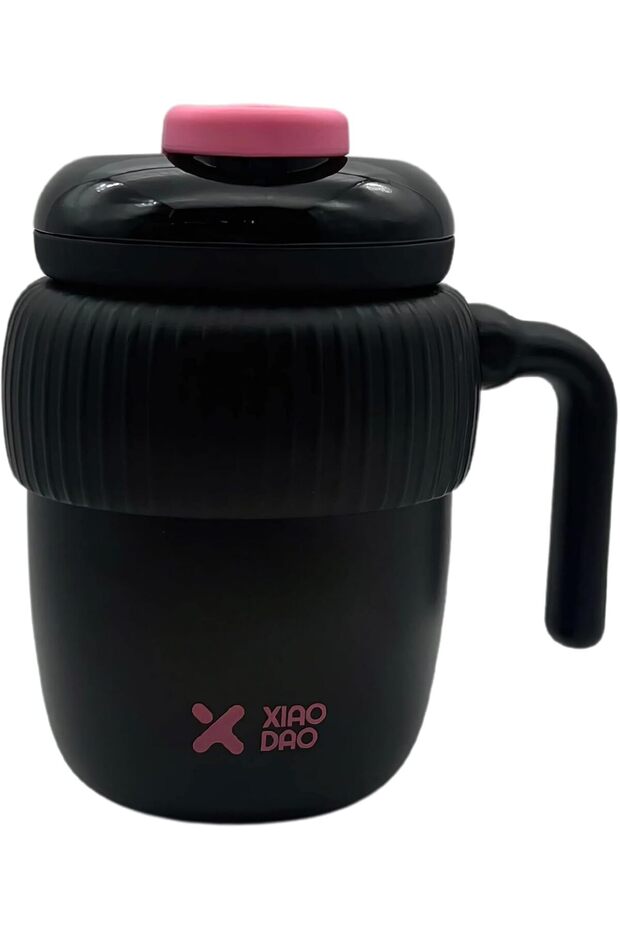 Super Cute Pink Coffee Water Cup for Office or Home Vacuum Insulated Stainless Steel with Han