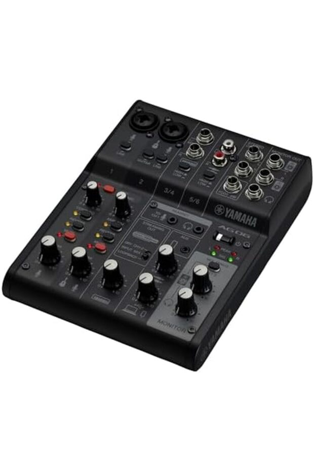 AG06MK2 خلاط بث مباشر أسود بست قنوات/واجهة USB مع برنامج Steinberg S - 8