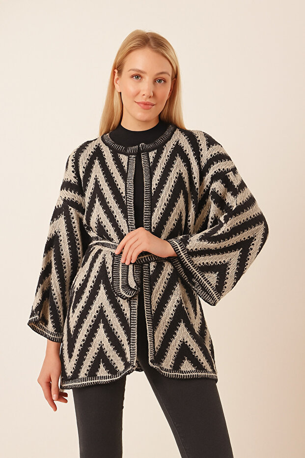Adeyo Store Zigzag Pattern Knitwear Cardigan - 1
