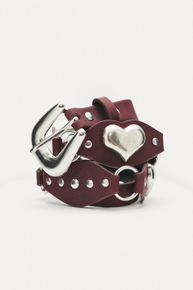 Suni deri kalpli kemer - 5