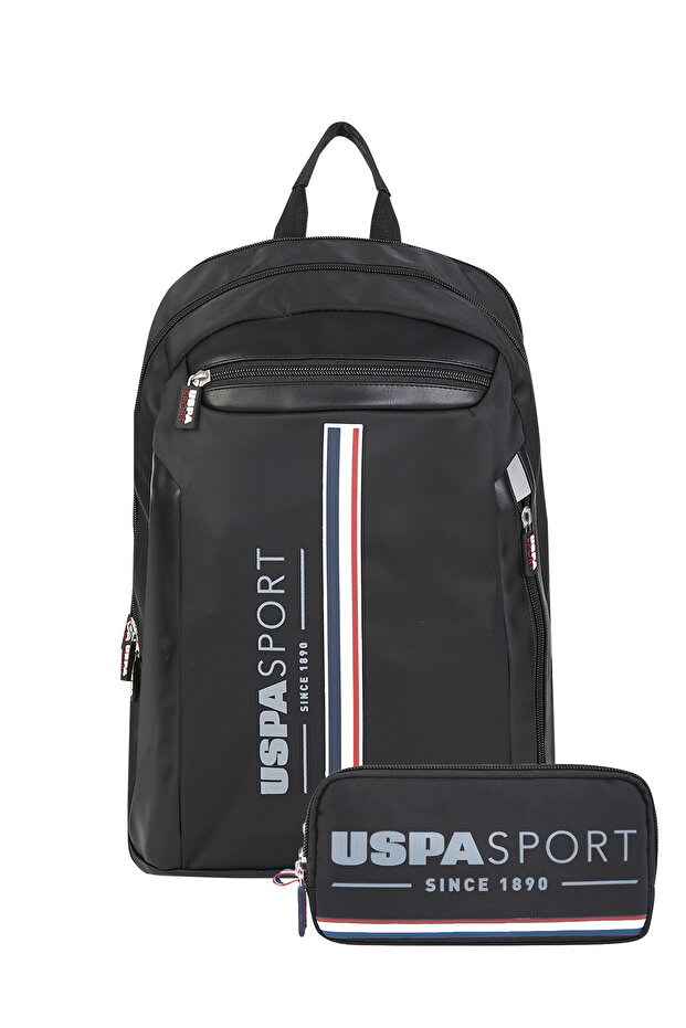 Us Polo Assn 24378'2 School Backpack with Pen Case Student Daily Black