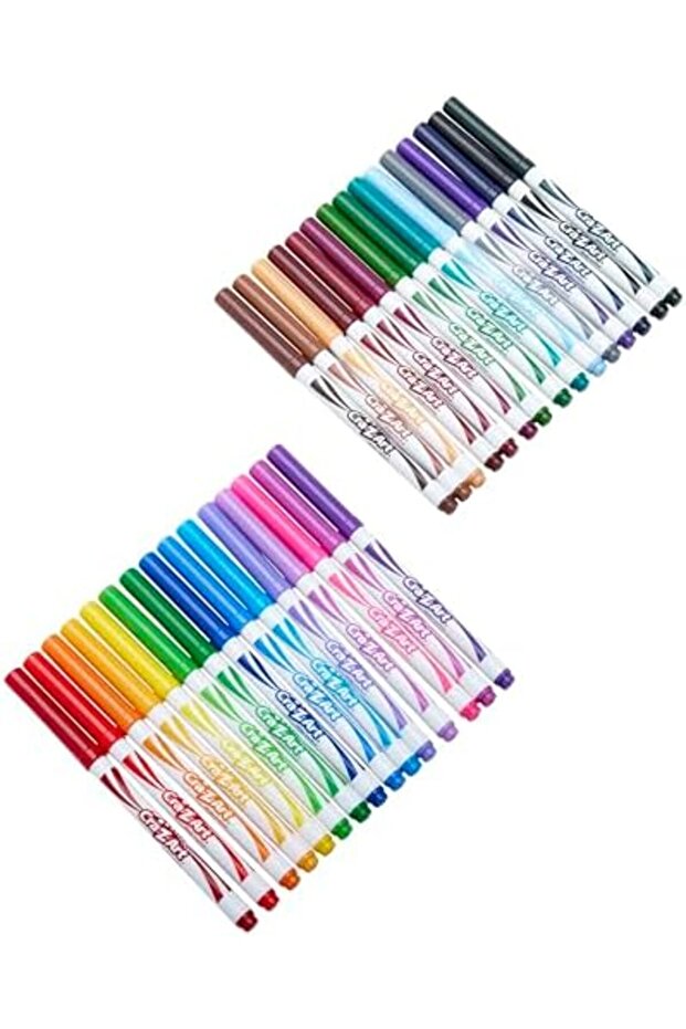 أقلام تحديد فائقة الجودة قابلة للغسل، 30 قلمًا - 2