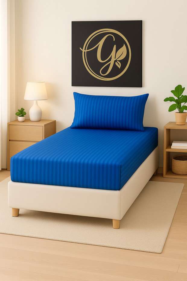 Single Satin Elastic Bed Sheet Set (100X200 & 120X200)