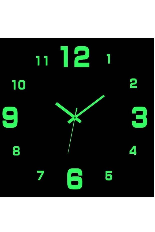 FFD Modern Luminous Wall Clock Stickers for a Serene Living Room