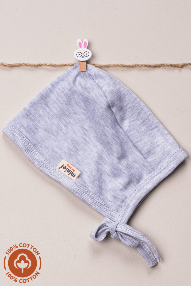 Unisex Baby Combed Organic Cotton Newborn Tie-Up Lora Baby Hat