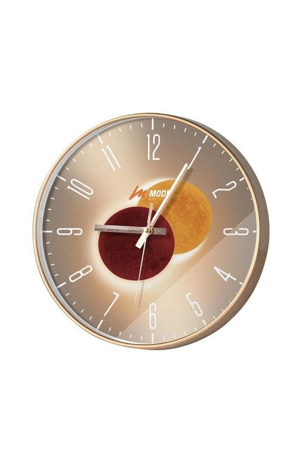 Wall Clock,12" Silent Round Battery Operated Silent Quartz Clock,3D Curved Glass Large Wall Clock f
