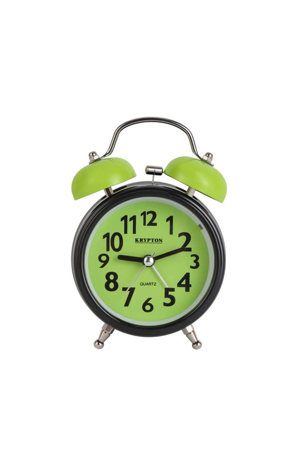 Krypton Alarm Clock- KNWC6586/ Double Bell with Light, Heavy Sleep Wake Up, Super Loud/ Plastic Cas