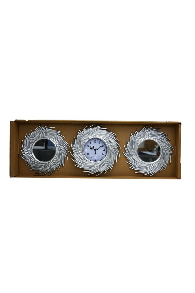 Decorative Mirrors with Clock, Set of 3pc