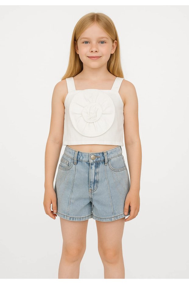 Girl's Jewelled Denim Shorts