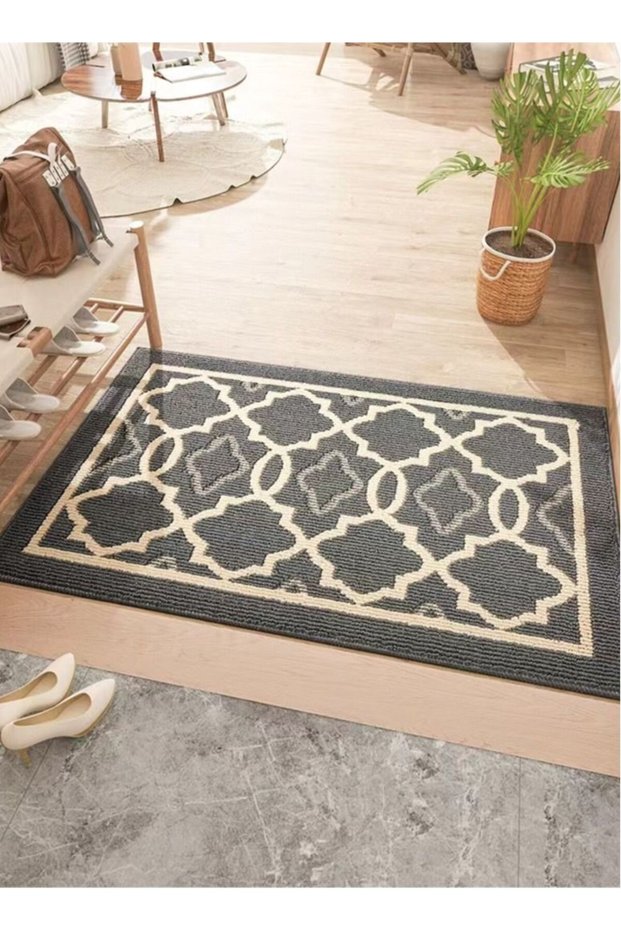 1-Piece Absorbent and Non-slip Polypropylene Fabric Floor Mat Doormat 80 x 50 Centimeter