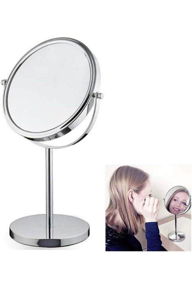 Lighted Makeup Mirror, 7"LED Vanity Mirror 10X Magnifying Double Sided Swivel Cosmetic Mirror, Rota