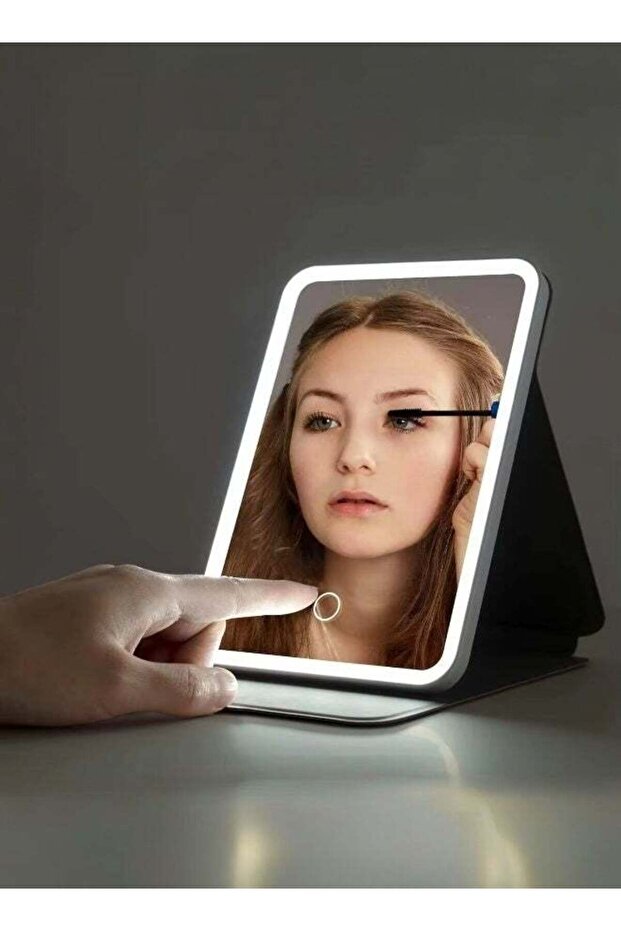 Glowudz Travel Makeup Vanity Mirror Portable Touch Screen USB Rechargeable Cosmetic Mirror with Lig