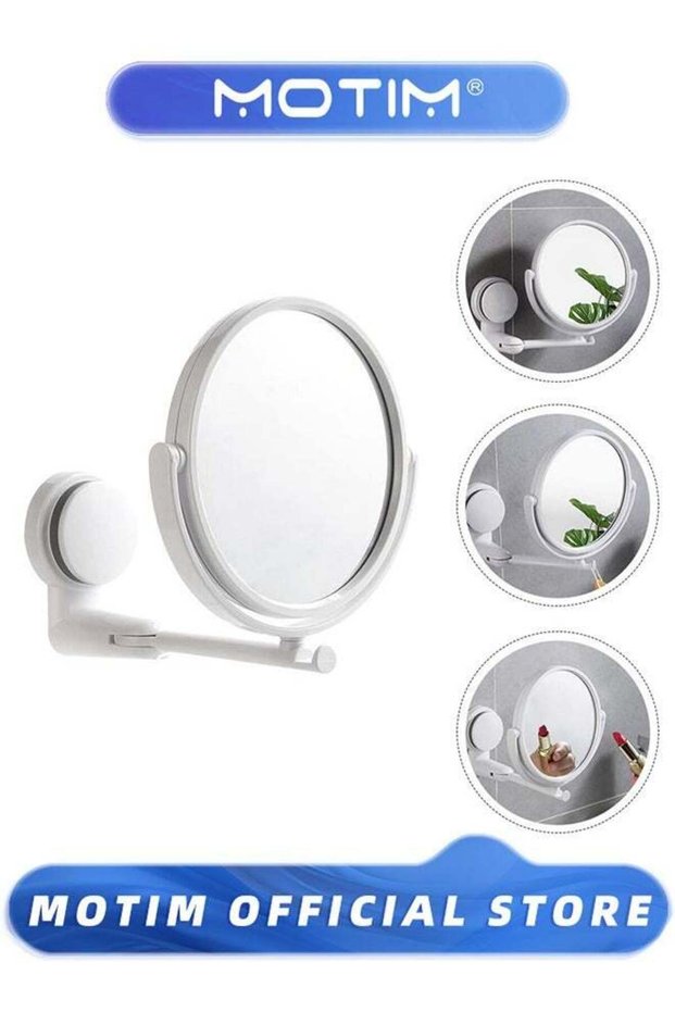 Suction Cup Wall Bathroom Mirror,Double Sided 1X/3X Magnifying Vanity Mirror,360 Degree Rotating
