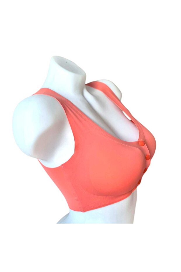 حمالة صدر من الألياف الدقيقة مقطوعة بالليزر بأزرار أمامية مع وسادات قابلة للإزالة - 3