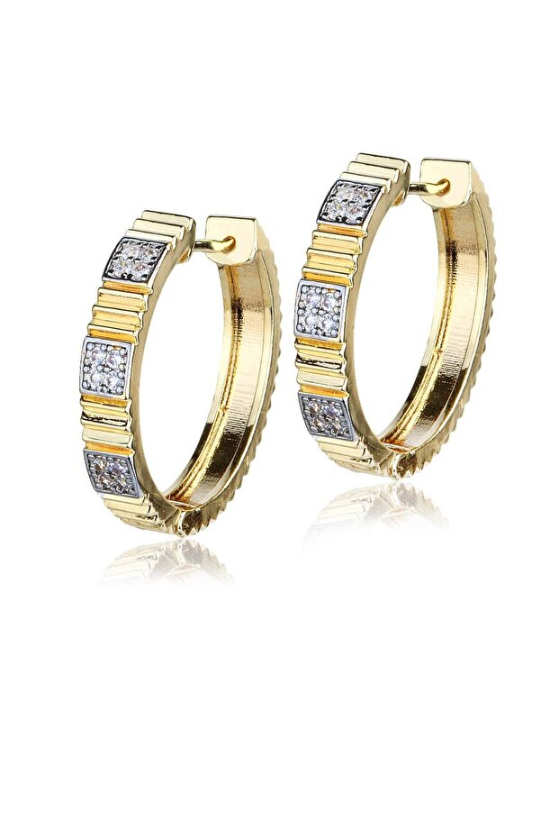 أقراط مربعة الشكل من الحجر الفاخر - 1