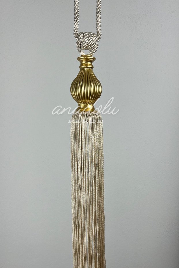 Fon Curtain Binding Gold Kuka Mink Ceiling Luxury Cornice Braçol Single Piece Curtain Holder