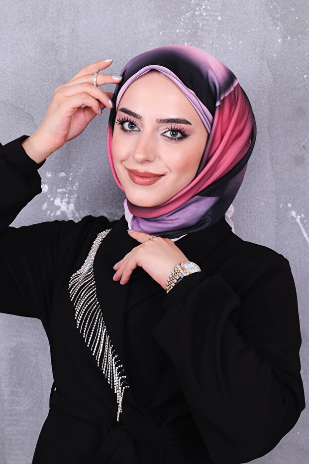 وشاح منقوش من القطن الناعم - 5