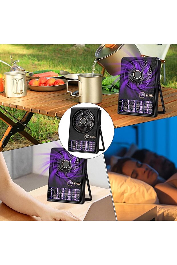Ev ve Kamp Için Şarjlı Sinek Öldürücü ve Fan Bir Arada - 6