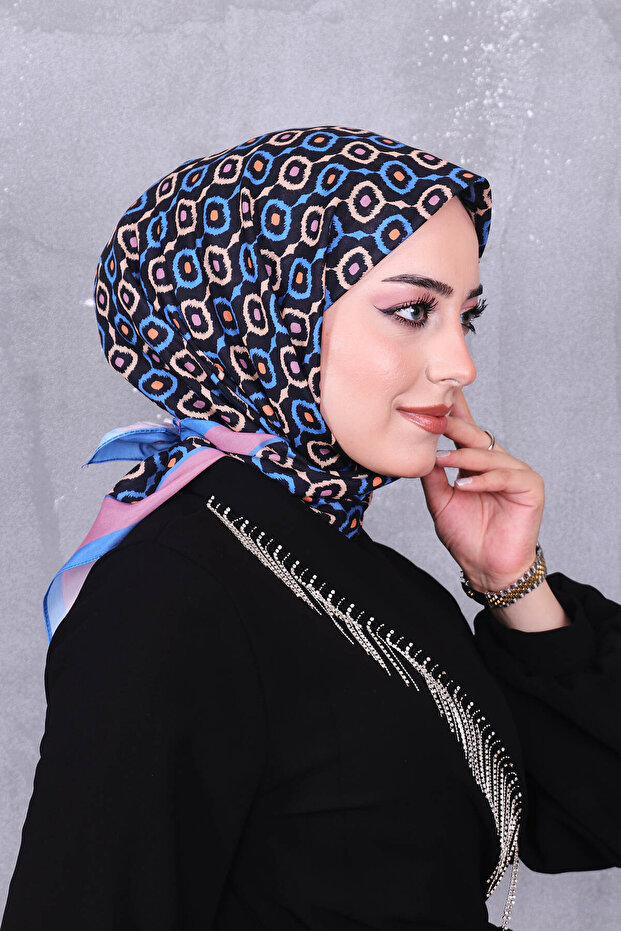 وشاح منقوش من القطن الناعم - 4