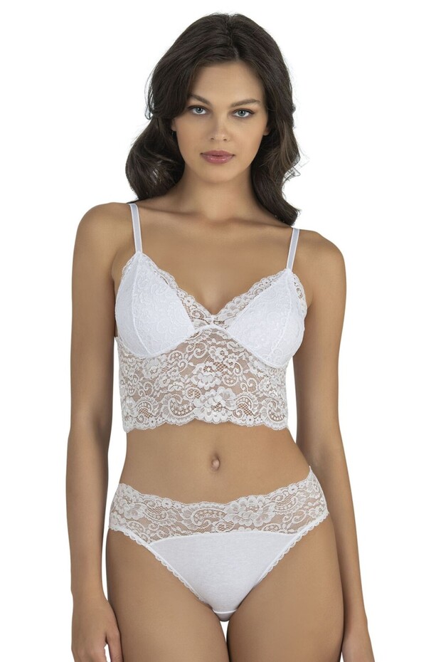 Bralet Lace Fixed Cup Bra Suit 1310