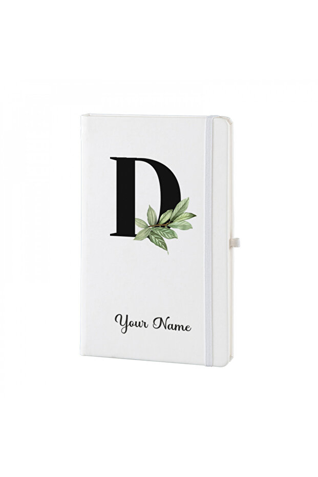 Personalized White Notebook with Initial “D” - 1