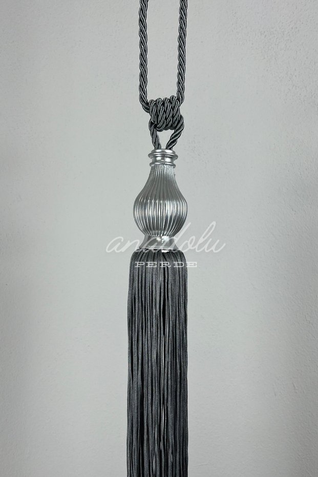 Fon Curtain Binding Silver Kuka K.Grey Ceiling Luxury Cornice Braçol Single Piece Curtain Holder