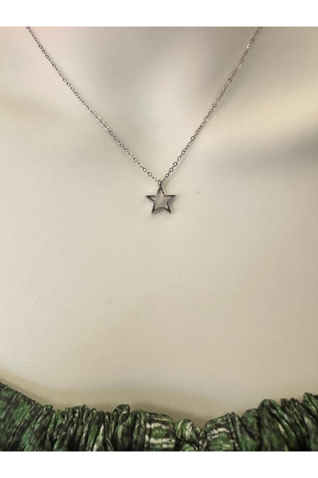 Minimalist Starry Steel Necklace, Starry Necklace, Space Figure Necklace