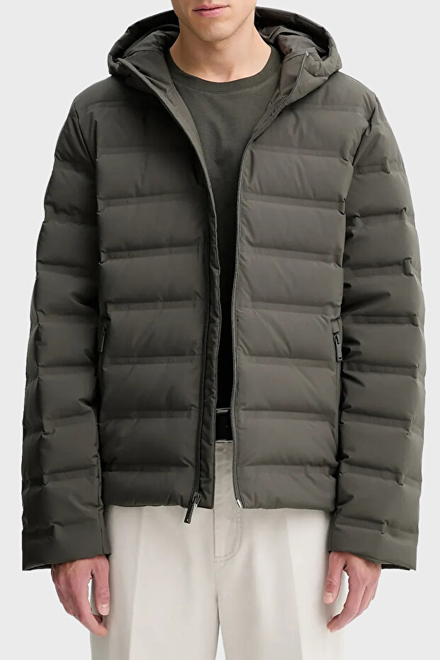 Kapitoneli Regular Fit Kapüşonlu Şişme Mont LV04LD521GPAR Erkek MONT LV04LD521G PAR - 1