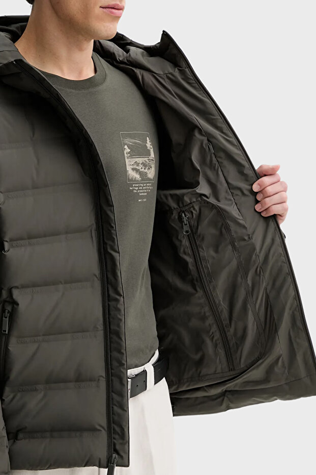 Kapitoneli Regular Fit Kapüşonlu Şişme Mont LV04LD521GPAR Erkek MONT LV04LD521G PAR - 5