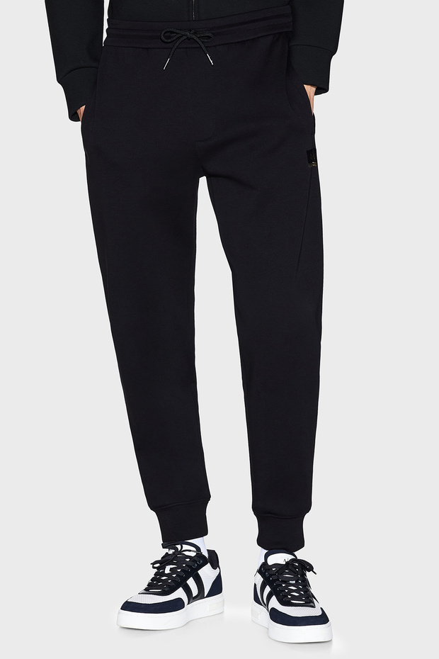 Stretch Cotton Logo Regular Fit Jogger Pants Men Trousers Xm001886 Af10818 Mc0