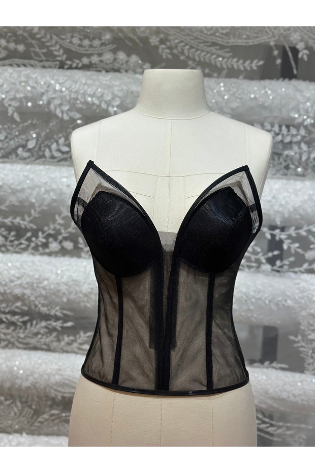 Siyah Kedikulak Büstiyer - 1