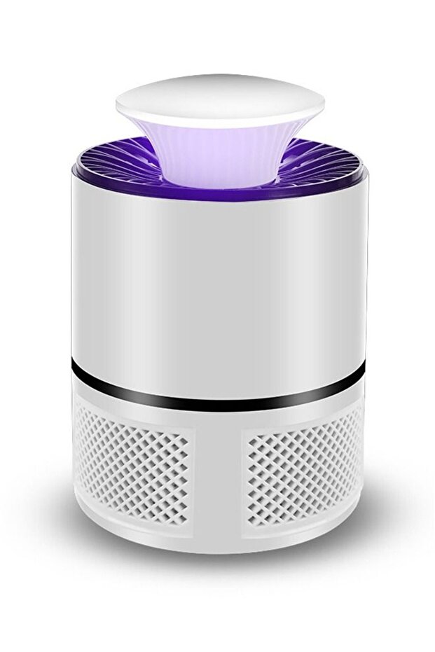 مصباح كهربائي قاتل للبعوض بمنفذ USB مع ضوء LED بقوة 5 وات، أبيض/أسود