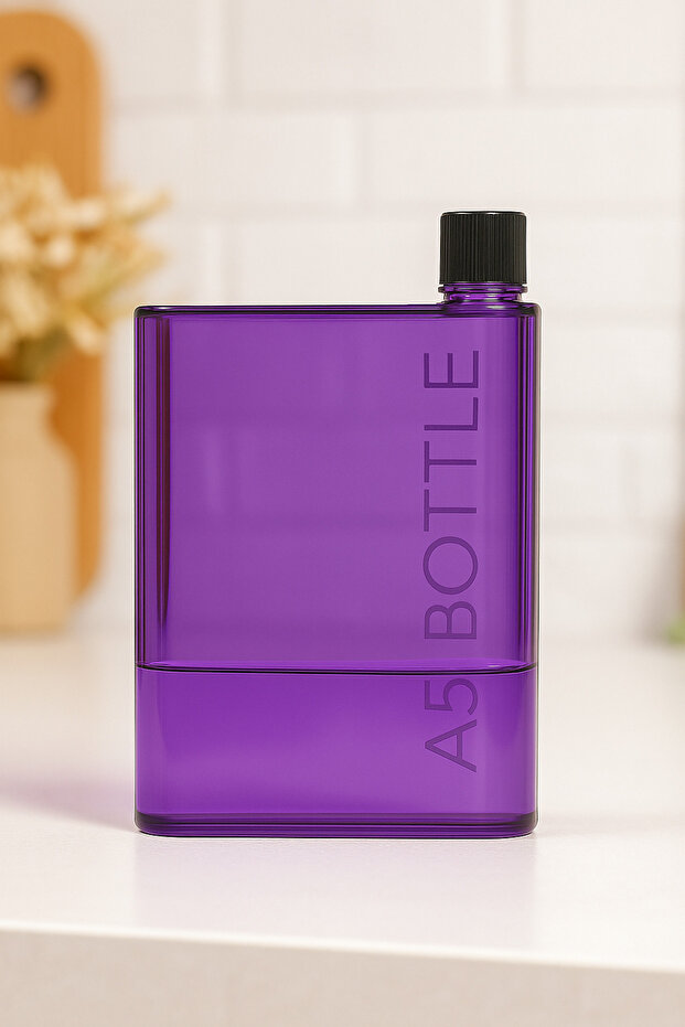 A5 Transparent Flat Flask Water Bottle Slim Water Bottle