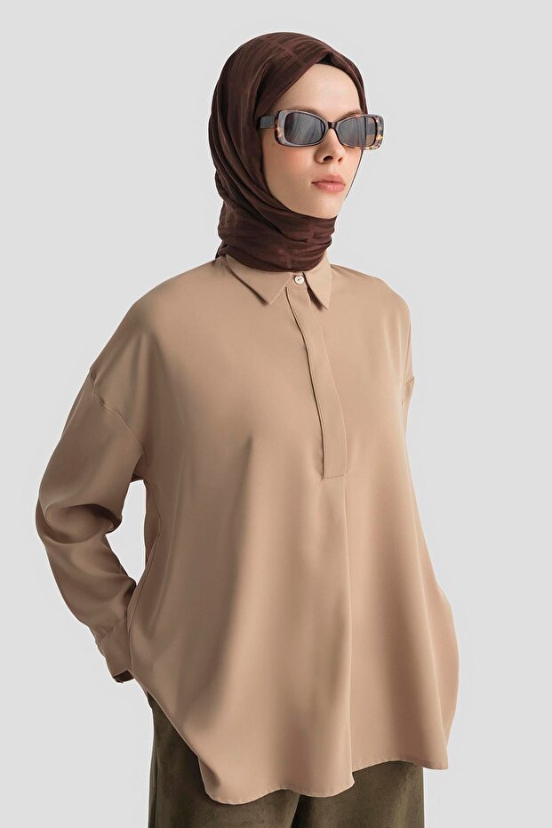 Gömlek 25KD7001 Acı Kahve - 3