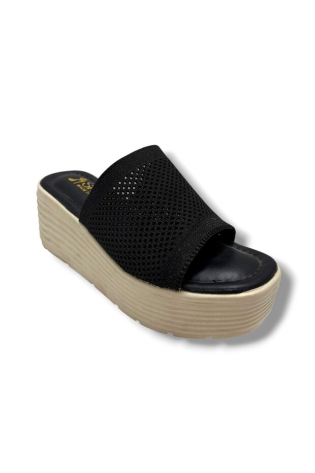 252-25 Knitwear Anatomical Ultra Soft Wedge Heel Women's Slippers