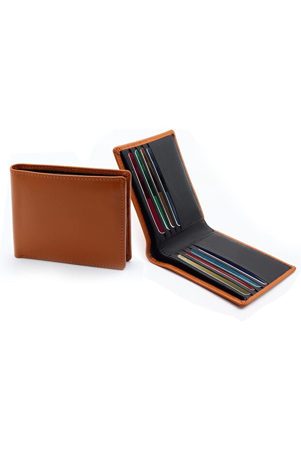 Leather Wallet for Men, Card Holder Wallet, Slim Mens Wallet, Small RFID Card Wallet, Tra