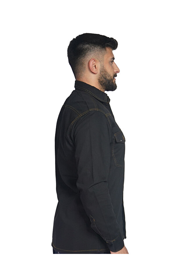 LİKRALI KOT GÖMLEK - 3