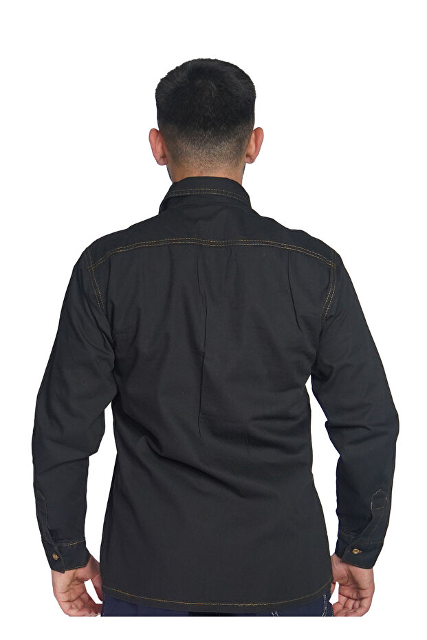 LİKRALI KOT GÖMLEK - 4