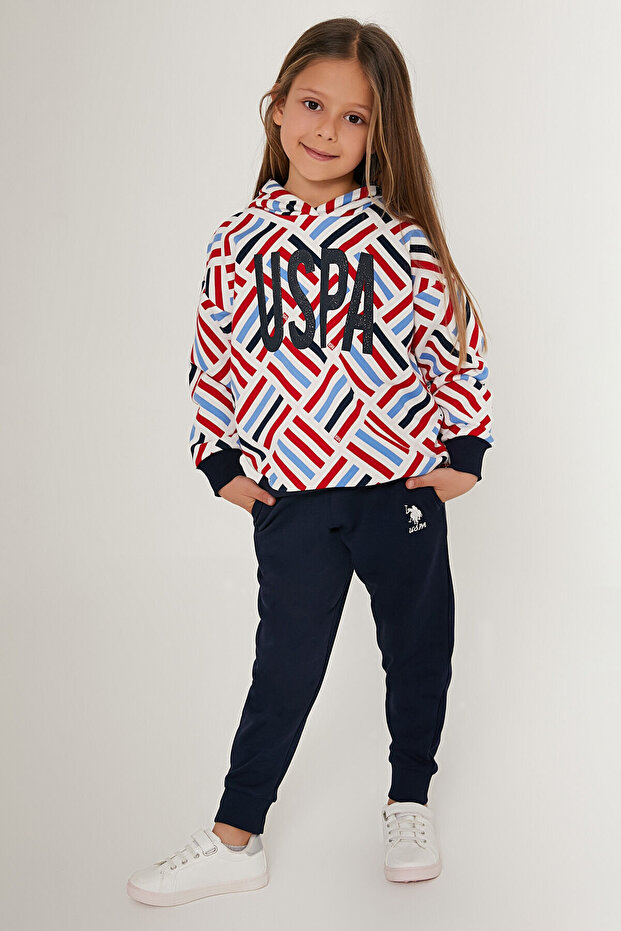 U.S. Polo Assn Girls' Cream Tracksuit Set