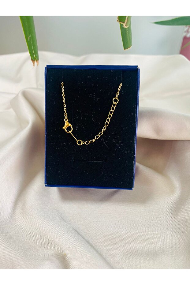 Beyaz Yonca Paslanmaz Çelik Kadın Kolye - 4