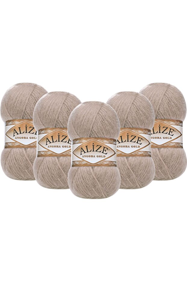 Angora Gold 5 Pack Hand Knitting Yarn 100g X 5 Pieces - Color Code: 541 - Light Mink