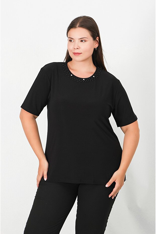 Kısa Kol Sandy Bluz - 1