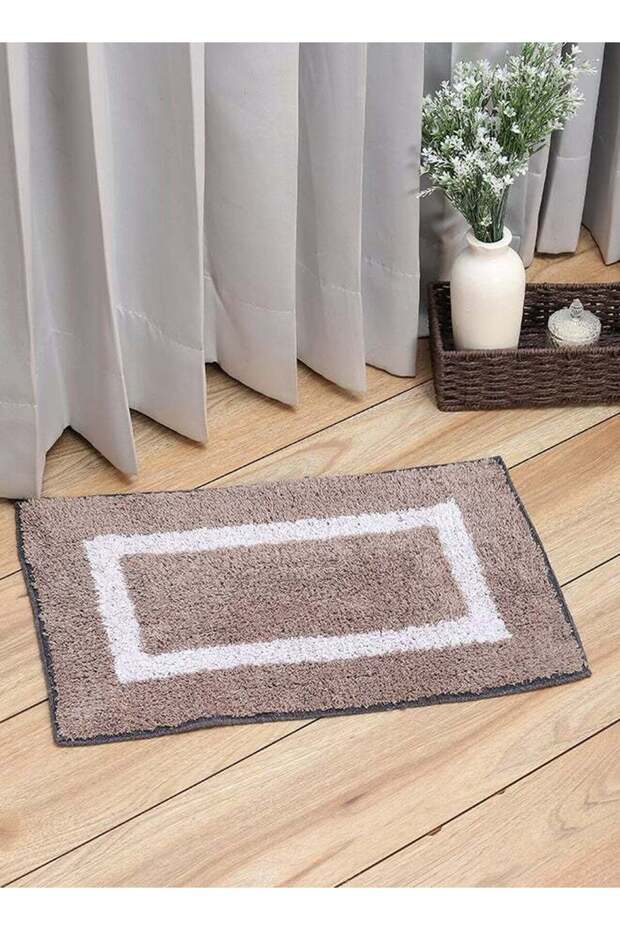 Microfiber Soft and Super Absorbent Door Mat/Bath Mat - Brown, 38 X 58 Cm