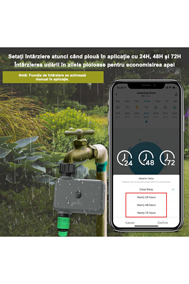 Smart WiFi Irrigation Programmer, Compatible with Tuya Mobile Application - 5