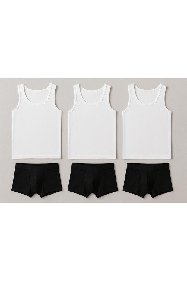 Men's Economic Lycra Set of 3 Athletes and Boxer Set 3 Athletes 3 Boxers