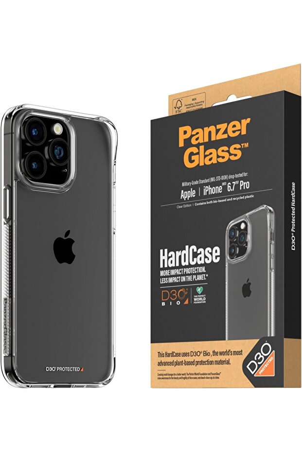 جراب صلب لهاتف Apple iPhone 15 Pro Max 2023 - شفاف