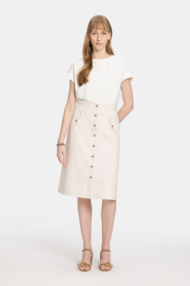 EKRU MİDİ ETEK - 5