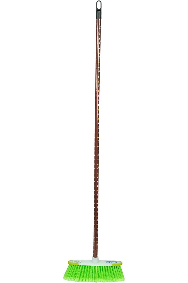 Care Sweeping Broom – Cleaning Brush with Strong Metal Handle